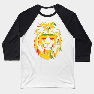 Cool Rasta Lion Baseball T-Shirt